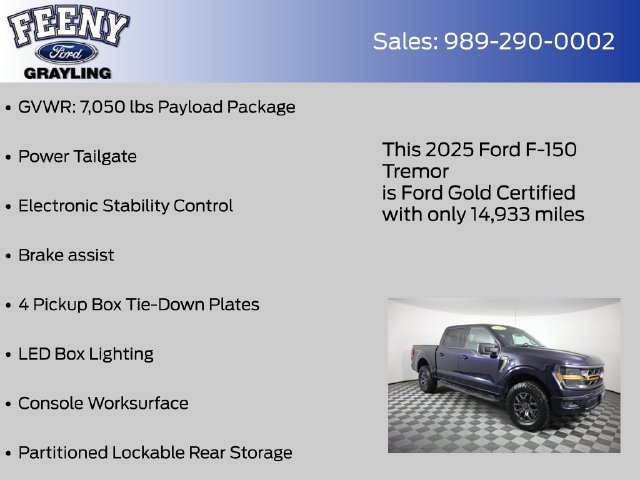 Certified 2025 Ford F150 Tremor w/ Mobile Office Package AWD/4WD image 14