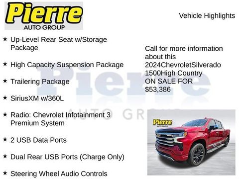 Used 2024 Chevrolet Silverado 1500 High Country w/ High Country Premium Package AWD/4WD image 7