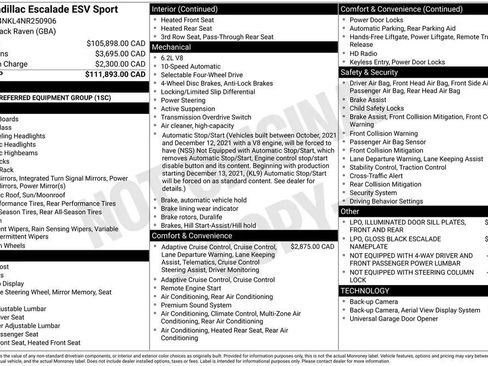 Used 2022 Cadillac Escalade ESV Sport AWD/4WD image 2