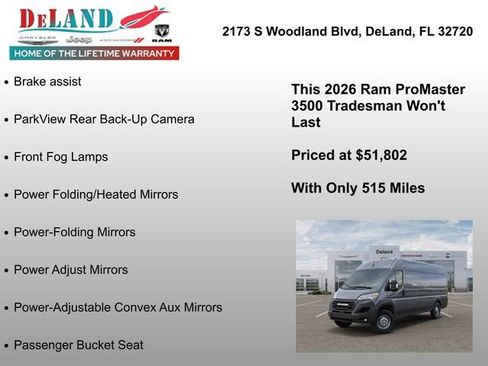 New 2026 RAM ProMaster 3500 w/ Convenience Group FWD image 13