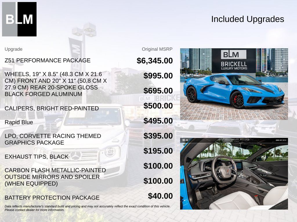 Used 2025 Chevrolet Corvette Stingray Coupe w/ Z51 Performance Package RWD image 8