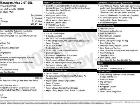 Certified 2025 Volkswagen Atlas SEL image 43