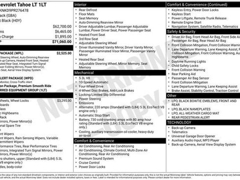 Used 2023 Chevrolet Tahoe LT w/ Luxury Package AWD/4WD image 6