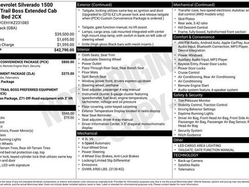 Certified 2019 Chevrolet Silverado 1500 Custom Trail Boss w/ Custom Convenience Package image 7