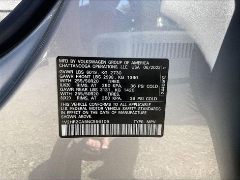 Certified 2022 Volkswagen Atlas SE AWD/4WD image 33