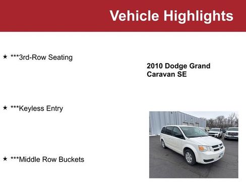 Used 2010 Dodge Grand Caravan SE w/ Climate Group image 2