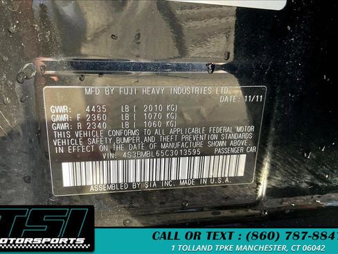 Used 2012 Subaru Legacy 2.5i Limited image 3