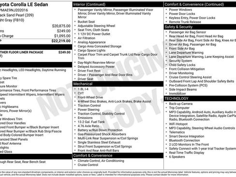 Used 2022 Toyota Corolla LE FWD image 2