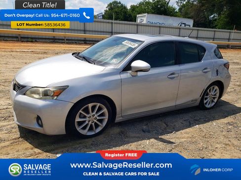 Used 2012 Lexus CT 200h Premium w/ Premium Audio Pkg FWD image 1