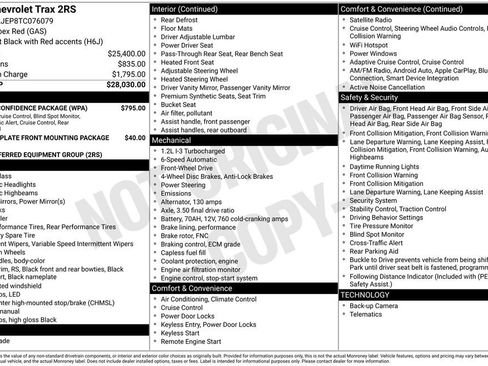 Used 2026 Chevrolet Trax RS w/ Driver Confidence Package FWD image 4