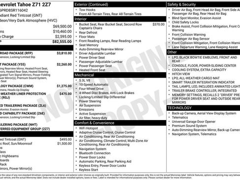 Used 2025 Chevrolet Tahoe Z71 w/ Z71 Off-Road Package AWD/4WD image 1