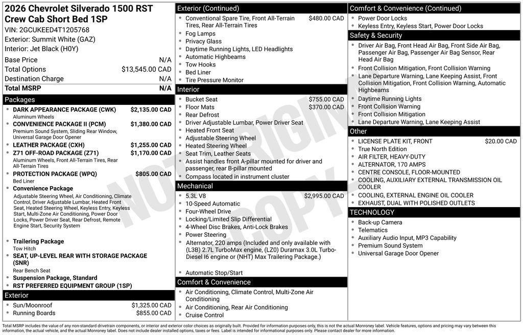 New 2026 Chevrolet Silverado 1500 RST w/ Dark Appearance Package AWD/4WD image 26
