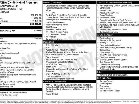 New 2026 MAZDA CX-50 AWD 2.5 Hybrid w/ Weather Package image 2