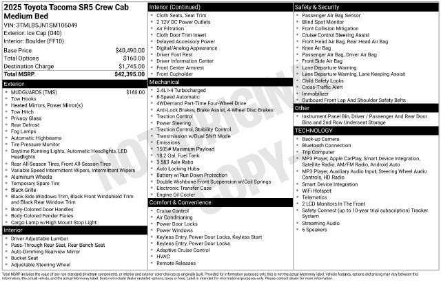 Used 2025 Toyota Tacoma SR5 AWD/4WD image 30