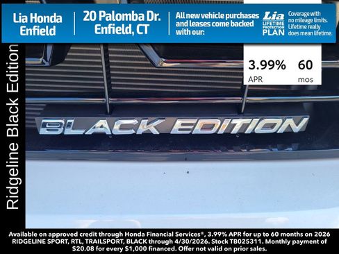 New 2026 Honda Ridgeline Black Edition image 11
