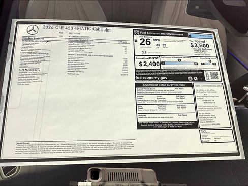 New 2026 Mercedes-Benz CLE 450 4MATIC Cabriolet image 18