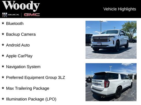 Certified 2022 Chevrolet Suburban High Country w/ LPO, Illumination Package AWD/4WD image 3