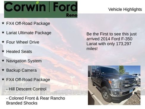 Used 2014 Ford F350 Lariat w/ Lariat Ultimate Package AWD/4WD image 4
