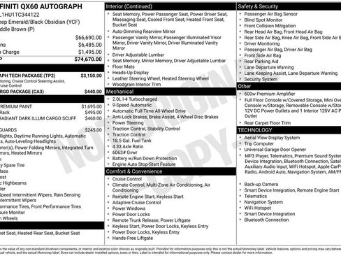 Certified 2026 INFINITI QX60 Autograph w/ Autograph Tech Package AWD/4WD image 35