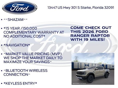 New 2026 Ford Ranger Raptor AWD/4WD image 5