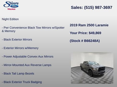 Used 2019 RAM 2500 Laramie w/ Night Edition AWD/4WD image 28
