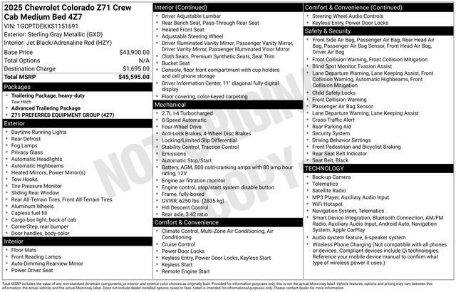 Used 2025 Chevrolet Colorado Z71 AWD/4WD image 31