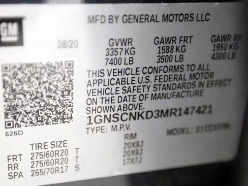 Used 2021 Chevrolet Tahoe LT w/ LT Signature Package RWD image 54