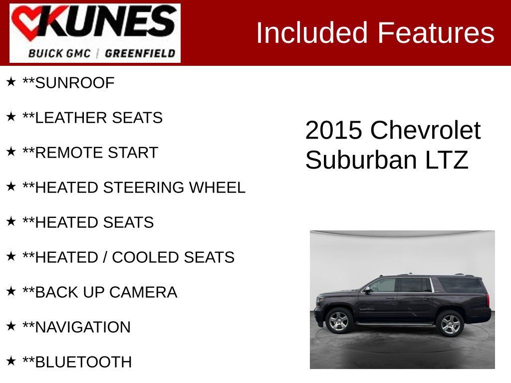 Used 2015 Chevrolet Suburban LTZ AWD/4WD image 2