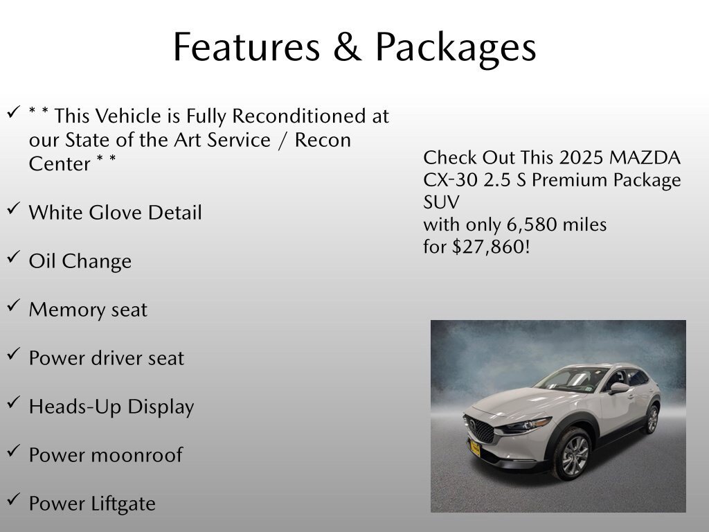 Used 2025 MAZDA CX-30 AWD 2.5 S w/ Premium Package image 4