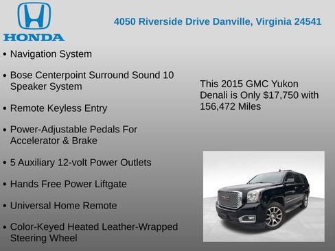 Used 2015 GMC Yukon Denali w/ Open Road Package AWD/4WD image 25