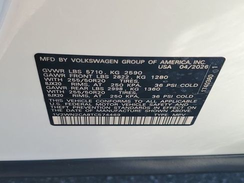 New 2026 Volkswagen Atlas SE FWD image 30