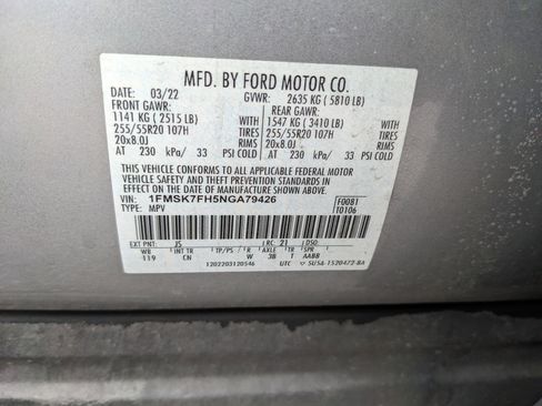 Certified 2022 Ford Explorer Limited w/ Equipment Group 301A image 31