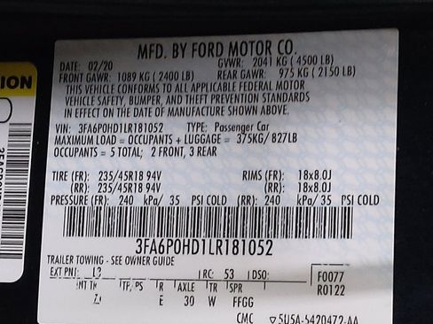 Used 2020 Ford Fusion SE w/ Equipment Group 151A image 33