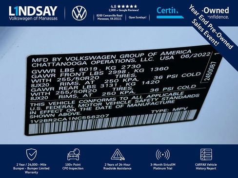 Used 2022 Volkswagen Atlas SEL image 27