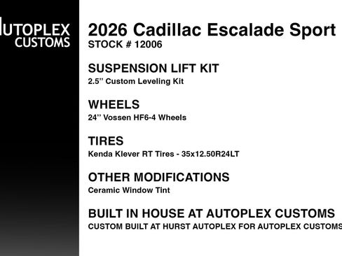 Used 2026 Cadillac Escalade Sport w/ Touring Package AWD/4WD image 2