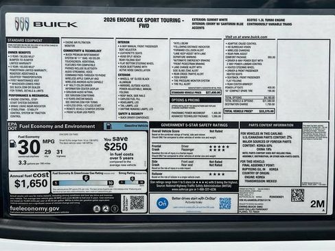 New 2026 Buick Encore GX Sport Touring w/ Advanced Technology Package FWD image 21
