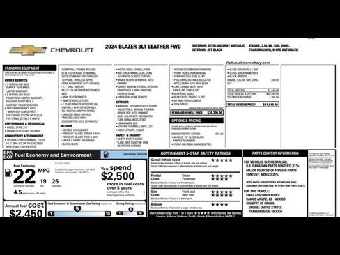 Used 2024 Chevrolet Blazer LT w/ Midnight/Sport Edition image 3