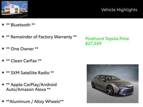 Used 2025 Toyota Camry SE w/ Multimedia Upgrade Package image 7