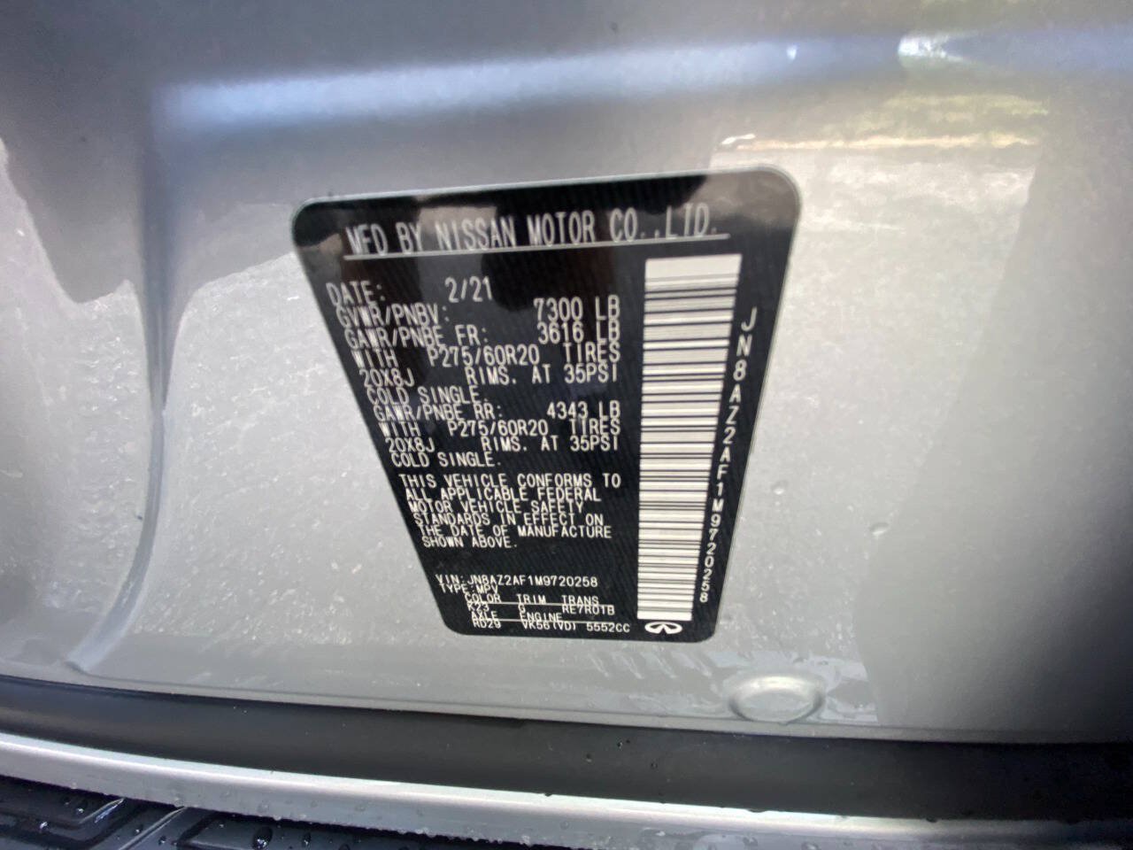 Used 2021 INFINITI QX80 Luxe RWD image 72