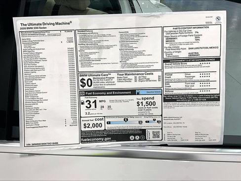 New 2026 BMW 330i Sedan w/ Convenience Package RWD image 34