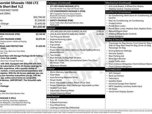 Used 2021 Chevrolet Silverado 1500 LTZ w/ LTZ Premium Package AWD/4WD image 6