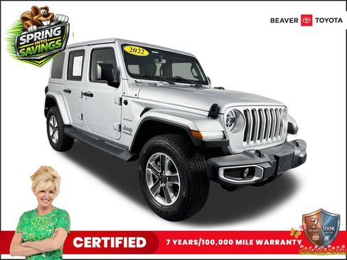 Used 2022 Jeep Wrangler Unlimited Sahara w/ LED Lighting Group image 1