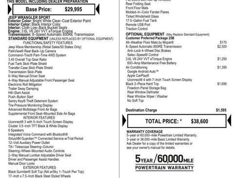 Used 2022 Jeep Wrangler Sport image 51