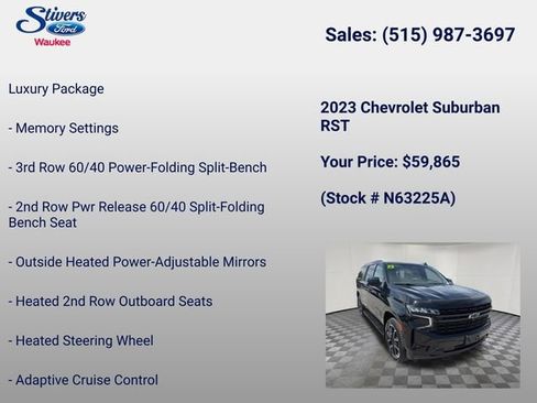Used 2023 Chevrolet Suburban RST w/ Sport Performance Package image 33