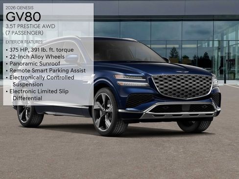 New 2026 Genesis GV80 3.5T Prestige AWD/4WD image 3