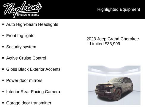Used 2023 Jeep Grand Cherokee L Limited w/ Black Appearance Package AWD/4WD image 9