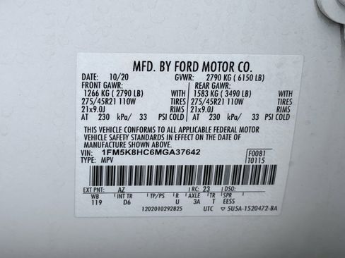 Used 2021 Ford Explorer Platinum w/ Equipment Group 601A image 36