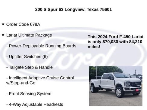 Used 2024 Ford F450 Lariat w/ Lariat Ultimate Package AWD/4WD image 5