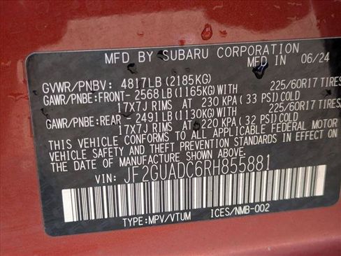 Used 2024 Subaru Crosstrek 2.0i Premium w/ Crosstrek Mirror Package AWD/4WD image 25