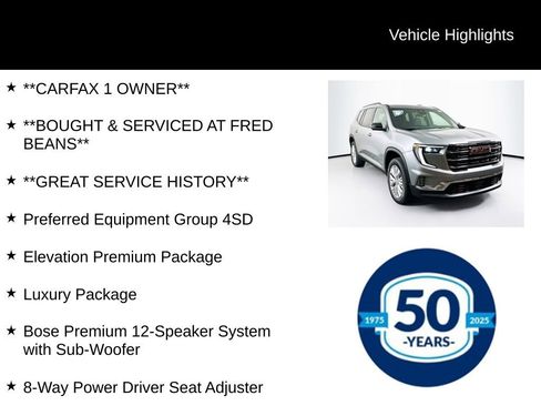 Used 2025 GMC Acadia Elevation w/ Elevation Premium Package AWD/4WD image 7